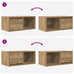 vidaXL Meubles TV 2 Pièces chêne artisanal 60x31x25 5cm bois d'ingénierie