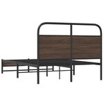 vidaXL Cadre de lit sans matelas 140x200 cm chêne marron