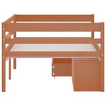 vidaXL Cadre de lit avec tiroirs et armoire Marron miel Pin 90x200 cm