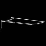 vidaXL Auvent Rétractable Blanc 400 × 350 cm Tissu  Métal