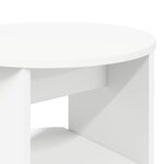 vidaXL Meuble d'appoint Blanc Ø40 x 50 cm Bois d’ingénierie