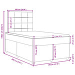 vidaXL Sommier à lattes de lit avec matelas Taupe 120x200 cm Tissu