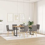 vidaXL Chaises à manger lot de 6 taupe tissu