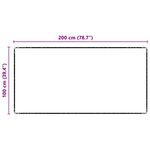 vidaXL Tapis Couloir Gris 100 x 200 cm