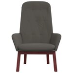 vidaXL Chaise de relaxation Gris foncé Velours