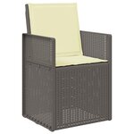 vidaXL Ensemble de salle à manger pour jardin avec coussin 7 Pièces PP
