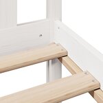 vidaXL Lit bibliothèque sans matelas blanc 120x190 cm bois pin massif