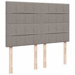 vidaXL Sommier à lattes de lit avec matelas Taupe 160x200 cm Tissu