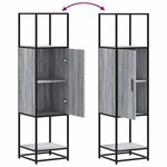 vidaXL Buffet haut sonoma gris 35 5x35x139 cm bois d'ingénierie métal