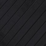 vidaXL Tapis rond noir 60 cm bambou