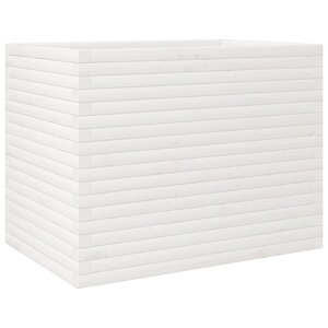 vidaXL Jardinière blanc 90x60x68 5 cm bois de pin massif