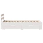 vidaXL Cadre de lit avec tiroir Blanc 90 x 200 cm Bois massif en pin