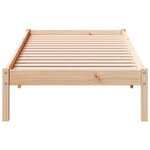 vidaXL Cadre de lit extra long sans matelas 90x210 cm bois massif pin
