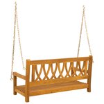 vidaXL Banc balançoire de jardin Naturel 110 x 56 x 58 cm