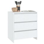 vidaXL Buffet Blanc 70x41x75 cm Bois d'ingénierie
