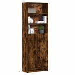 vidaXL Buffet haut avec LED chêne fumé 69x32 5x200cm bois d’ingénierie
