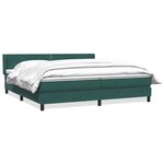 vidaXL Sommier à lattes de lit et matelas vert foncé 180x220cm velours
