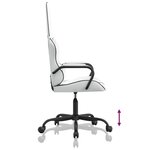 vidaXL Chaise de jeu Blanc et noir Similicuir