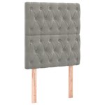vidaXL Sommier à lattes de lit et matelas Gris clair 80x200 cm Velours
