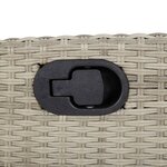 vidaXL Ensemble à manger de jardin 3Pièces coussins gris clair poly rotin