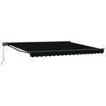 vidaXL Cadre d'auvent Noir 400 × 300 cm Polyester avec revêtement PU