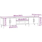 vidaXL Meuble TV vieux bois 180x31 5x40 cm bois d'ingénierie