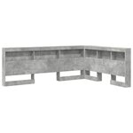 vidaXL Tête de lit de rangement Gris béton 135 cm Bois d'ingénierie