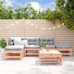 vidaXL Salon de jardin 6 Pièces bois massif douglas