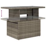 vidaXL Salon de jardin avec coussins 9 Pièces gris résine tressée acacia