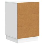 vidaXL Cabinet de chevet Blanc 43 x 41 x 63 5 cm Bois d'ingénierie