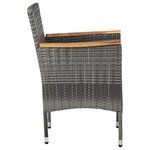 vidaXL Ensemble à manger de jardin 7 Pièces Résine tressée Gris
