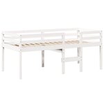 vidaXL Lit haut avec toit blanc 90x190 cm bois de pin massif