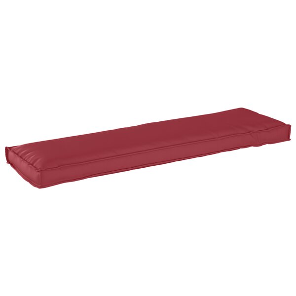 vidaXL Coussin de palette pour banc Rouge Vin 140x40x8 cm en tissu Oxford