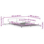 vidaXL Cadre de lit avec tables de nuit 140x200cm Bois massif