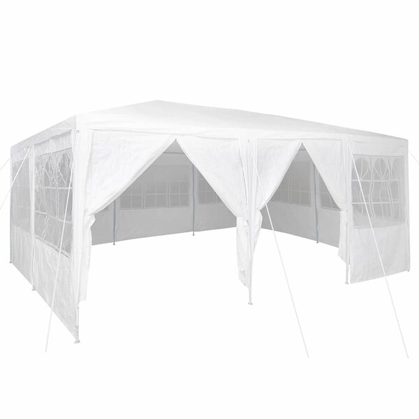 vidaXL Tente de fête Blanc 600 x 400 x 266 cm Polyester  Acier