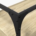 vidaXL Meuble TV avec dessus en verre chêne sonoma bois d'ingénierie