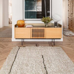 Tapis laine poils longs - naturel marron - 200 x 300 cm