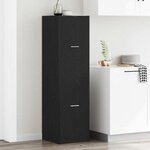 vidaXL Cabinet de Pharmacie Chêne noir 40 x 41 x 144.5 cm