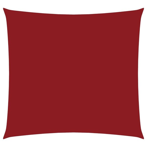 vidaXL Voile de parasol tissu oxford carré 3x3 m rouge