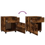 vidaXL Classeur mobile avec roues Chêne fumé 45x38x54 cm Bois