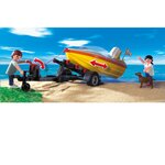 PLAYMOBIL 4144 - City Life - Voiture familiale avec remorque porte-bateaux
