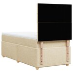 vidaXL Sommier à lattes de lit avec matelas Crème 80x200 cm Tissu