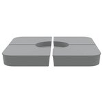 vidaXL Ensemble de base de parasol pour parasols à pied croisé 4Pièces PP