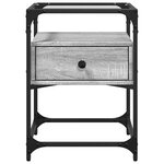 vidaXL Tables de chevet 2 Pièces sonoma gris 40x40x55 cm bois ingénierie