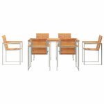 vidaXL Ensemble de salle à manger pour jardin 7 Pièces