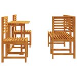 vidaXL Ensemble bistro de jardin 5 Pièces Marron Bois d'acacia massif
