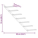 vidaXL Casier à vin mural pour 7 bouteilles Doré Fer