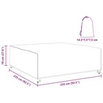 vidaXL Housse pour meubles Uni Noir 235 x 235 x 70 cm 420D