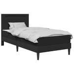 vidaXL Cadre de lit avec bandes LED Noir 100 x 200 cm Simili cuir