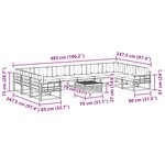 vidaXL Ensemble de canapés d'extérieur 11 pc Blanc et Beige